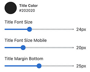 Customization Settings