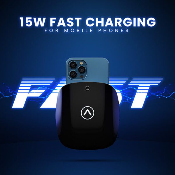 JCBL Accessories Watt Batt 15W Triple Coil Fast Wireless Mobile Charger for Car